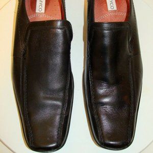 EMYCO Mens Black Leather Loafers Shoes Size 9.5M